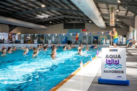 Aqua aerobics sign